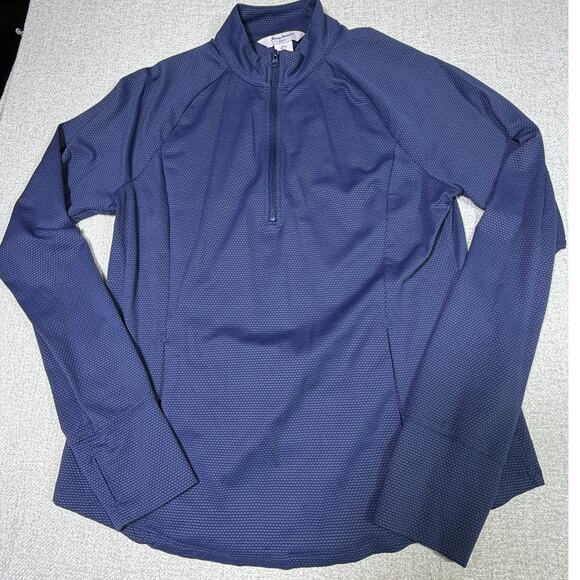 Tommy Bahama Women L Blue Lot of 2 Zip Front Long Sleeve Golf Performance Top - Picture 4 of 13